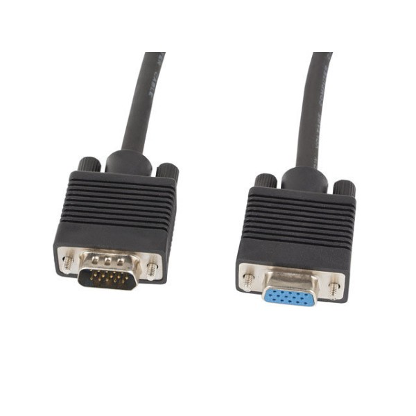 Cable lanberg vga macho hembra ferrita negro 5 m