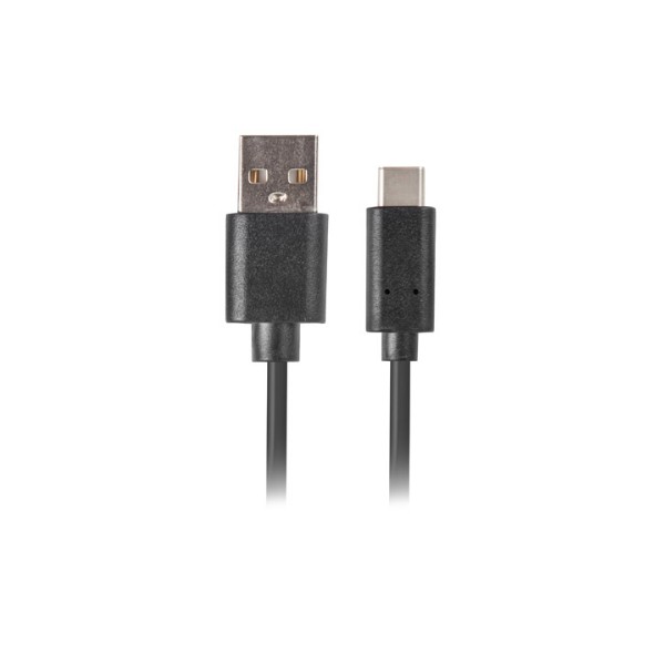 Cable usb lanberg 2.0 macho -  usb tipo c macho quick charge 3.0 0.5m negro