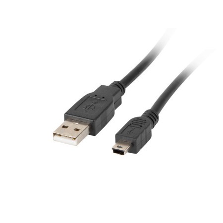 Cable usb lanberg 2.0 macho -  mini usb macho 1.8m negro