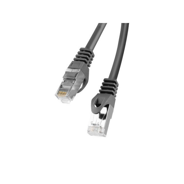 Cable red lanberg latiguillo cat.6 ftp 1m negro fluke passed
