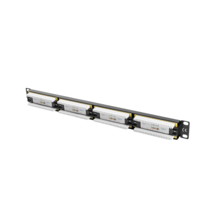 Patch panel lanberg cat.6 utp 24 puertos 1u cat.6 utp 19 pulgadas rack negro