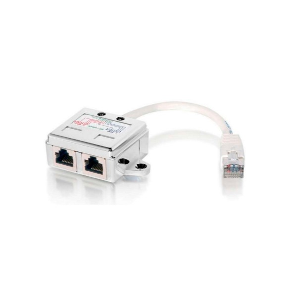 Adaptador equip rj45 cat5e 1 macho a 2 hembras