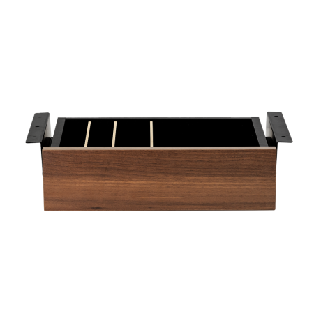 Cajon phoenix para escritorio artisan combinación negro y madera nogal