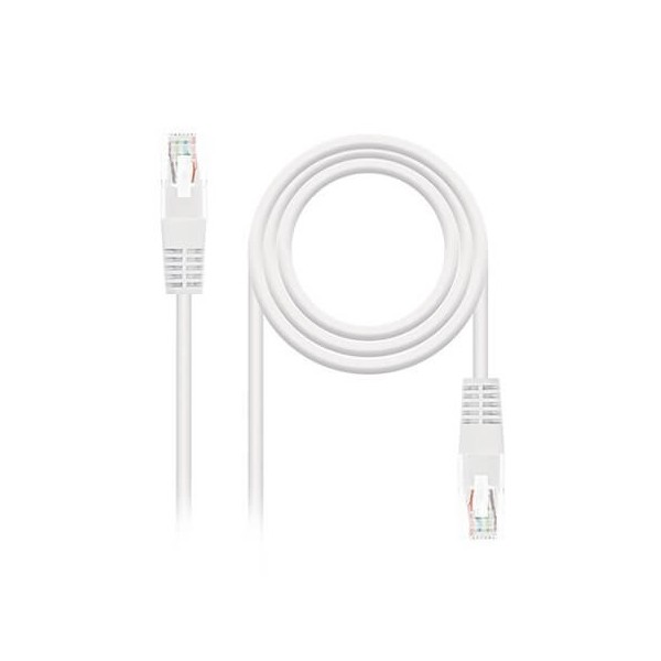 Cable red nanocable latiguillo rj45 utp cat6 1m blanco