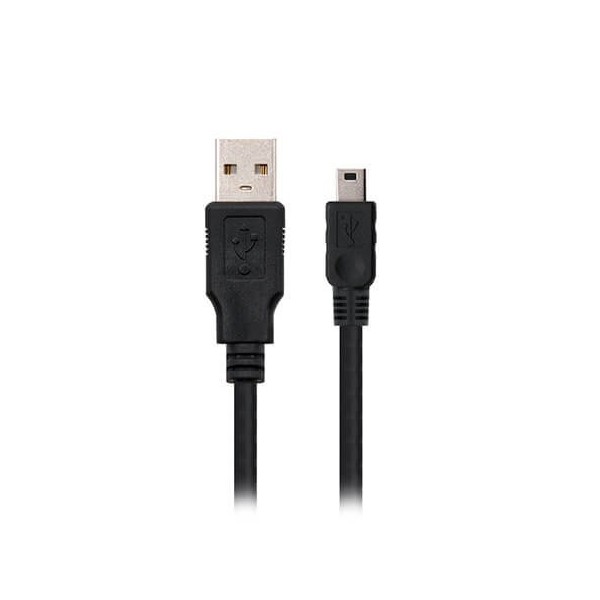Cable usb(a) 2.0 a mini usb(b) nanocable 1.8m -  macho - macho -  negro