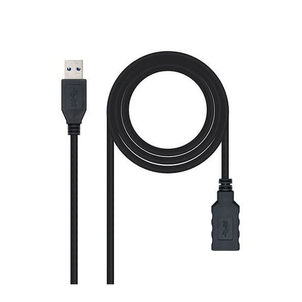 Cable usb tipo a 3.0 a usb tipo a 3.0 nanocable 1m negro macho - hembra