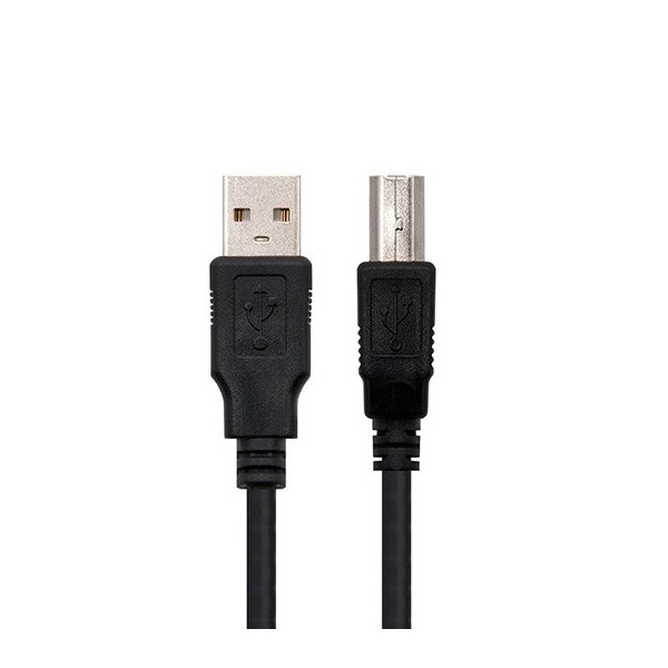 Cable usb tipo a 2.0 a usb tipo b 2.0 nanocable 3m negro macho - macho impresora