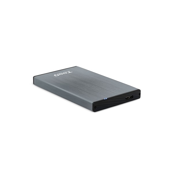Caja externa tooq tqe - 2527g para hhd - ssd 2.5 pulgadas 9.5mm sata usb 3.0 gris
