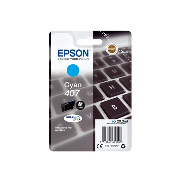 Cartucho  tinta epson 407 cyan