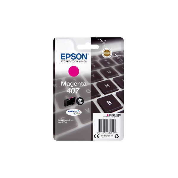 Cartucho tinta epson 407 magenta