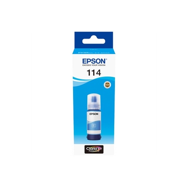 Botella tinta epson ecotank 114 cyan 70ml