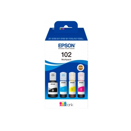 Multipack botellas tinta epson ecotank 102 negro cian magenta amarillo