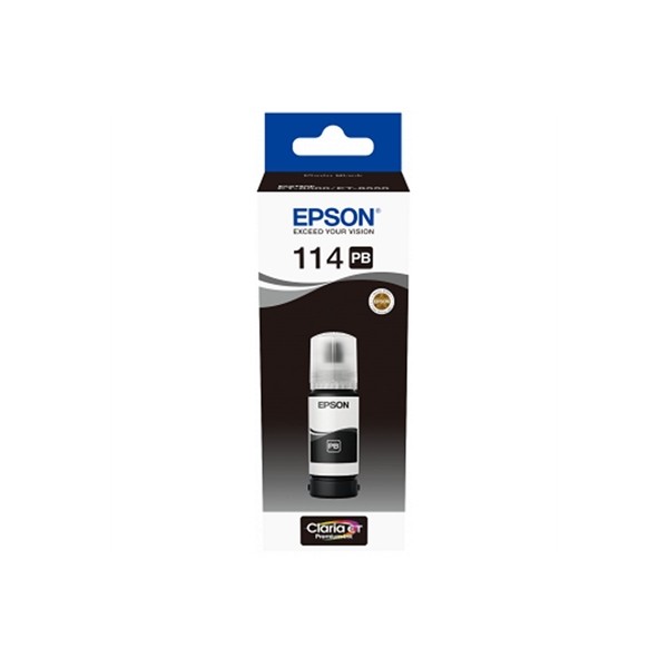 Botella tinta epson ecotank 114 negro foto 70ml