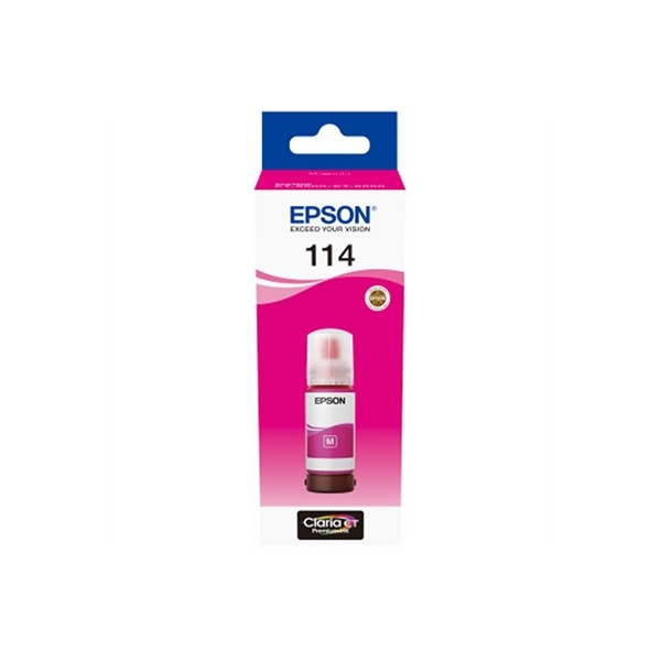Botella tinta epson ecotank 114 mangenta 70ml