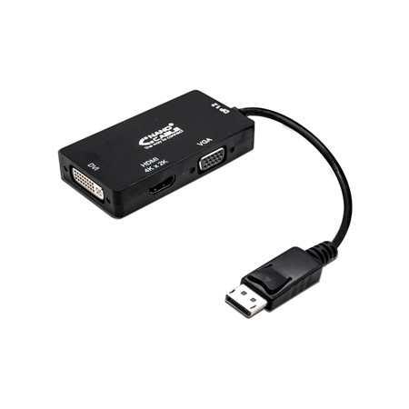 Conversor displayport a vga - dvi - hdmi nanocable 15cm -  macho - hembra