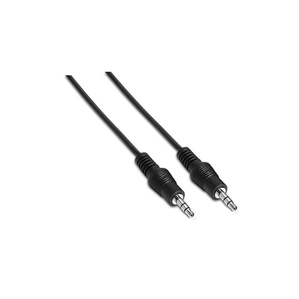 Cable audio estereo jack 3.5mm nanocable 1.5m negro -  macho - macho