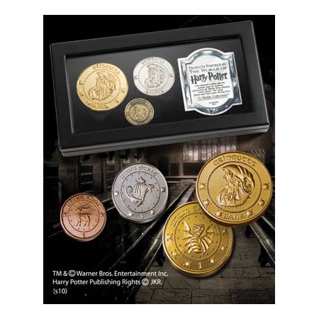 Replica the noble collection harry potter monedas de gringotts expositor