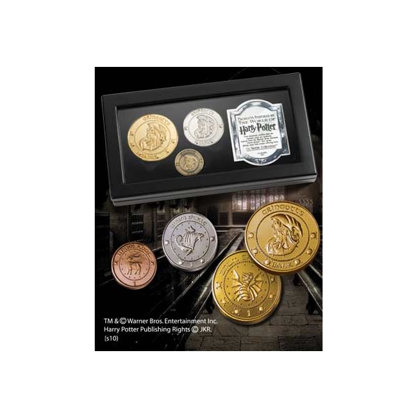 Replica the noble collection harry potter monedas de gringotts expositor