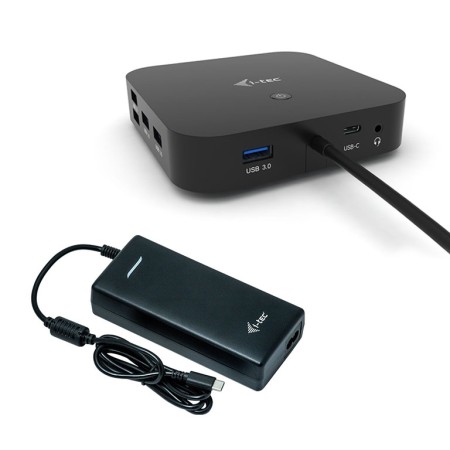 Docking station con adaptador de corriente universal i - tec usb - c hdmi dp con  de corriente 100 w