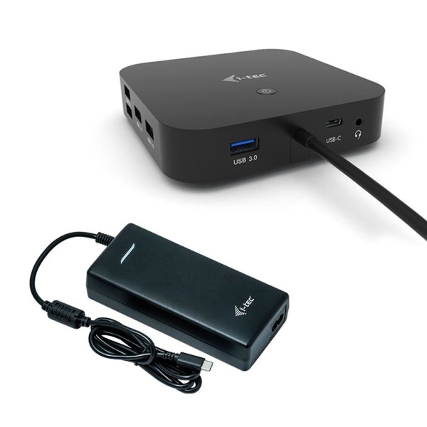 Docking station con adaptador de corriente universal i - tec usb - c hdmi dp con  de corriente 100 w