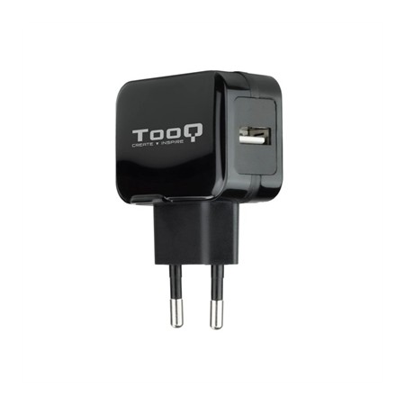 Cargador de pared tooq usb -  12w -  negro