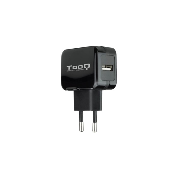 Cargador de pared tooq usb -  12w -  negro