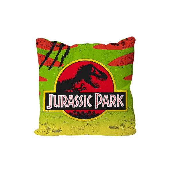 Cojin cuadrado logo coche jurassic park envasado vacio