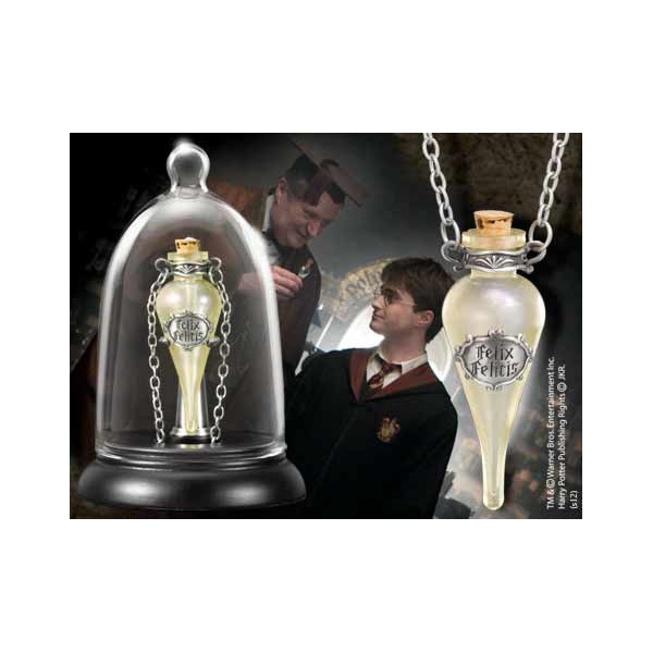 Réplica the noble collection harry potter collar en cristal con cadena poción suerte líquida