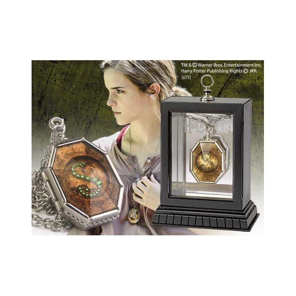 Replica the noble collection harry potter guardapelo horrocrux de salazar slytherin en expositor