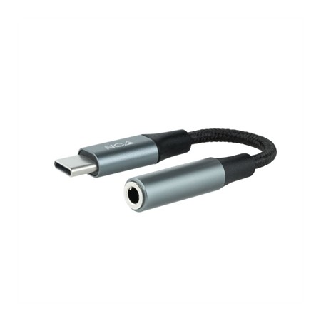 Cable adaptador usb c a jack 3.5mm nanocable 0.11m -  macho - hembra -  gris