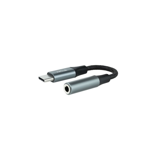 Cable adaptador usb c a jack 3.5mm nanocable 0.11m -  macho - hembra -  gris