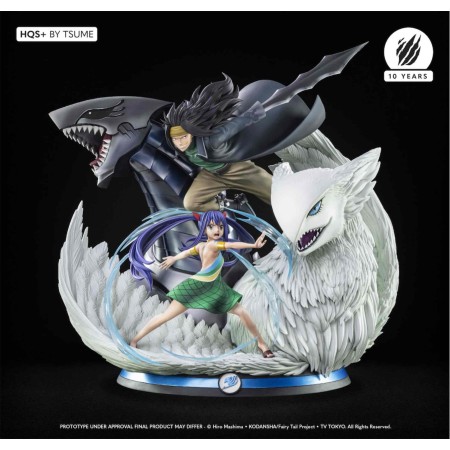 Figura tsume arts fairy tail gajeel & wendy estatua resina escala 1 - 4 hqs