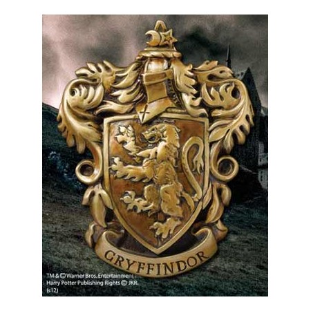 Escudo de pared the noble collection harry potter casa gryffindor resina 20 x 28 cm