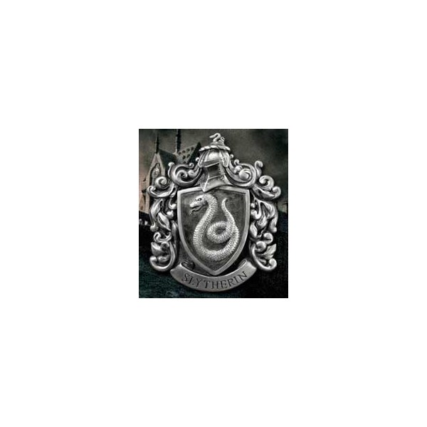 Escudo de pared the noble collection harry potter casa slytherin resina 20 x 28 cm