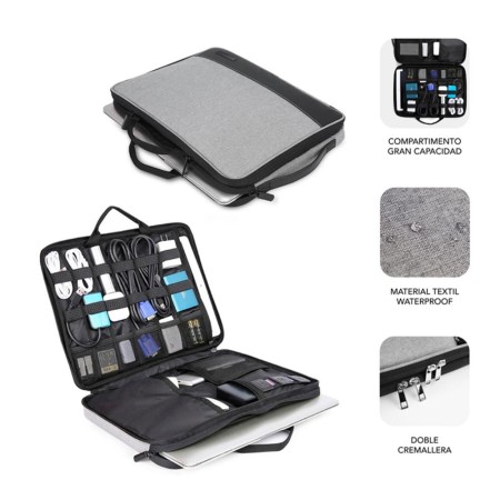 Funda subblimi advance laptop sleeve para portatil 13.3 pulgadas - 14 pulgadas gris