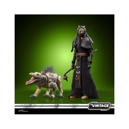 Figura hasbro star wars coleccion vintage -  tusken & massiff