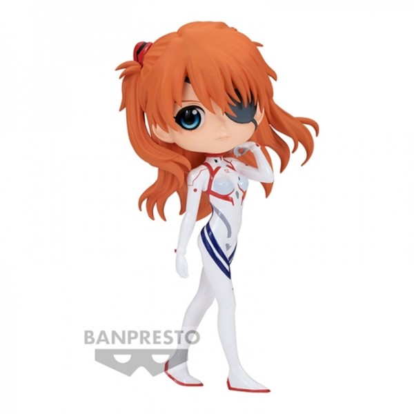 Figura banpresto q posket evangelion : 3.0.0 plugsuit style asuka shikinami langley ver.b 14cm