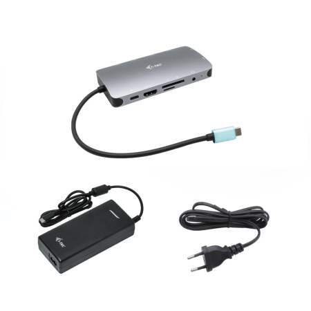 Nano dock i - tec usb - c metal hdmi - vga with lan  cargador 112w