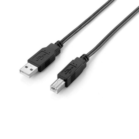 Cable usb 2.0 a usb tipo b equip 2m -  macho - macho -  negro
