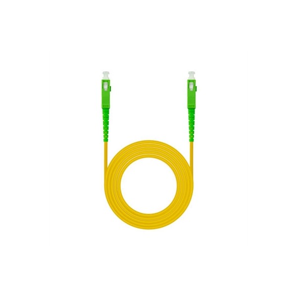 Latiguillo cable fibra optica mono nanocable sc - apc lszh amarillo 5m