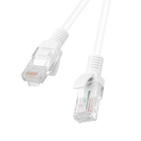 Cable red lanberg latiguillo cat.6 u - utp 3m blanco fluke passed