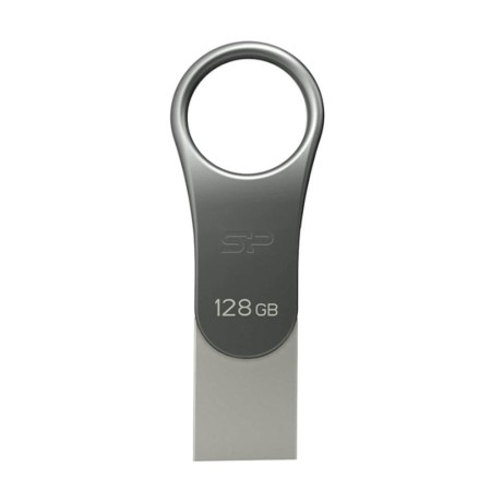 Memoria usb 3.2 - usb tipo c silicon power c80 128gb dual metalico