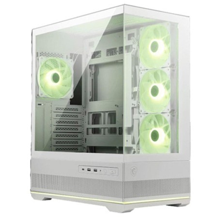 Caja ordenador gaming msi mag pano 110r pz atx rgb cristal templado blanco