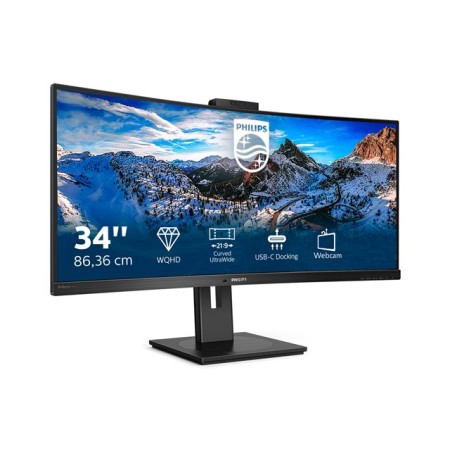 Monitor led 34 pulgadas philips p line 346p1crh - 00 curvo -  va -  dp -  hdmi -  100hz -  4ms -  vesa 100x100 -  webcam