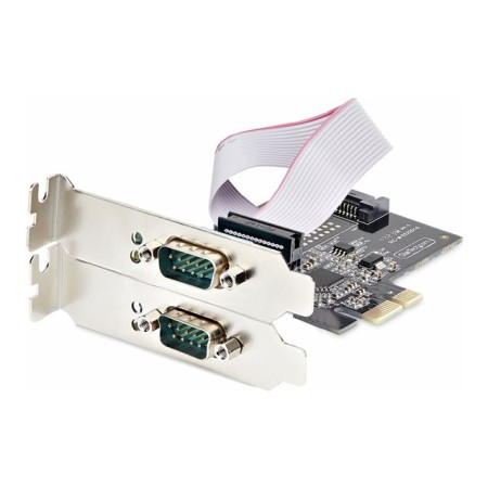 Tarjeta de red startech 2s232422485 - pc - card 2x rs232 pci express