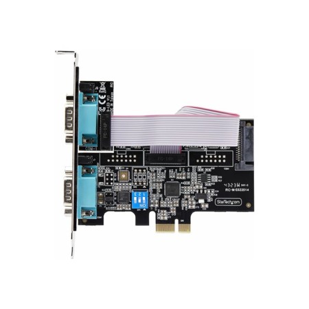 Tarjeta de red startech 2s232422485 - pc - card 2x rs232 pci express