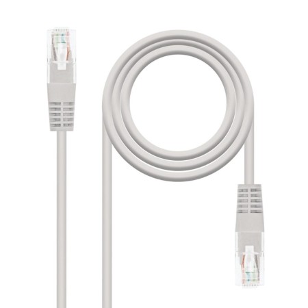 Cable red nanocable latiguillo rj45 utp cat5 0.5m gris