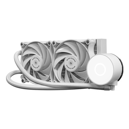 Kit refrigeracion liquida mars gaming mlpro240w 2x 120mm blanco