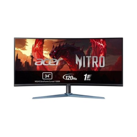 Monitor led 34 pulgadas gaming acer nitro ed340cu curvo va -  qhd -  dp -  hdmi -  120hz -  1ms -  vesa 100x100