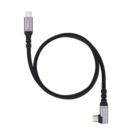 Cable nanocable usb - c 3.2 gen2 acodado 100w 1m